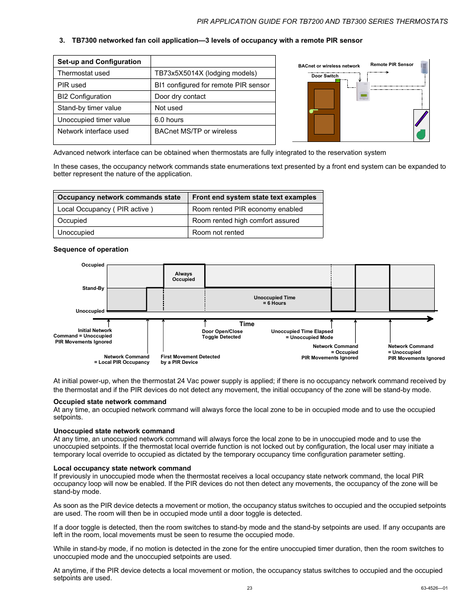 Honeywell PIR Application Guide for TB7200 and TB7300 Series s 63-4526-01 User Manual | Page 23 / 36