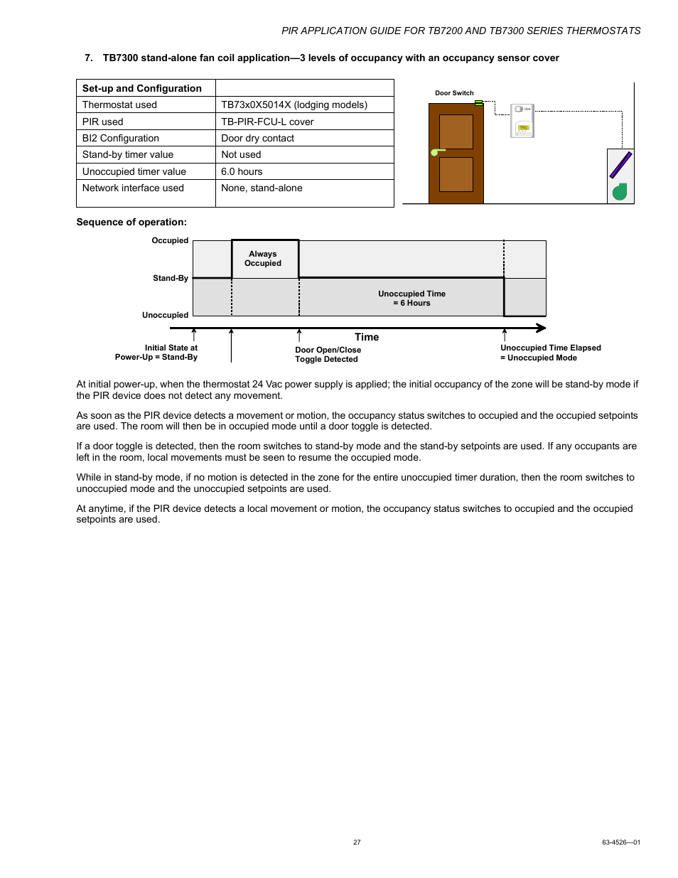 Honeywell PIR Application Guide for TB7200 and TB7300 Series s 63-4526-01 User Manual | Page 27 / 36