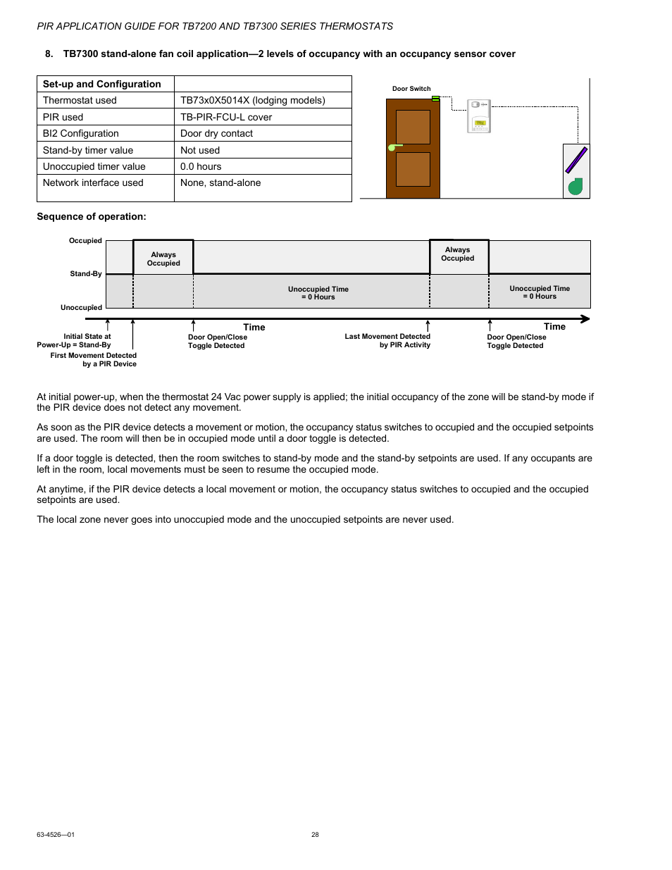 Honeywell PIR Application Guide for TB7200 and TB7300 Series s 63-4526-01 User Manual | Page 28 / 36