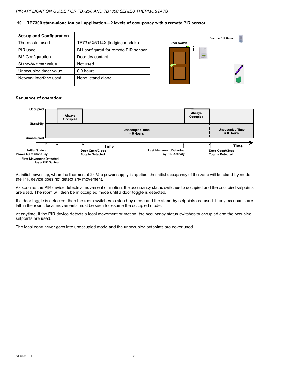 Honeywell PIR Application Guide for TB7200 and TB7300 Series s 63-4526-01 User Manual | Page 30 / 36