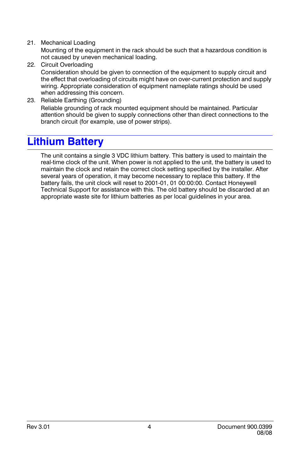 Lithium battery | Honeywell HRDE4X4 User Manual | Page 14 / 80