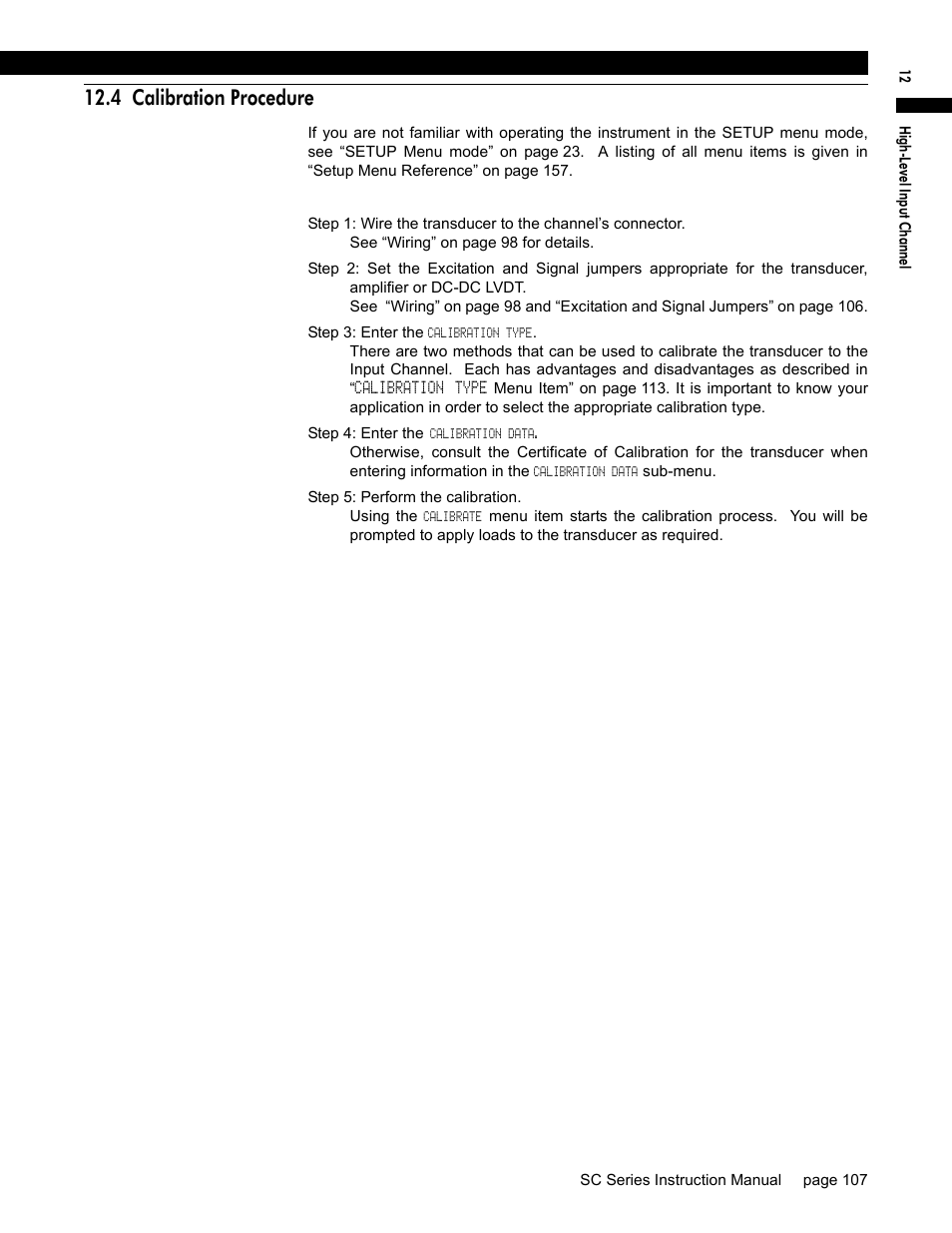 4 calibration procedure | Honeywell SC1000 User Manual | Page 107 / 174