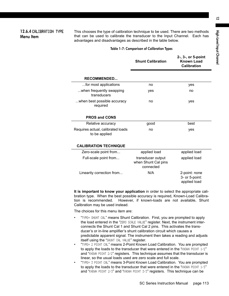 4 calibration type menu item | Honeywell SC1000 User Manual | Page 113 / 174