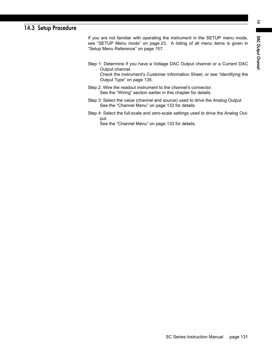 3 setup procedure | Honeywell SC1000 User Manual | Page 131 / 174