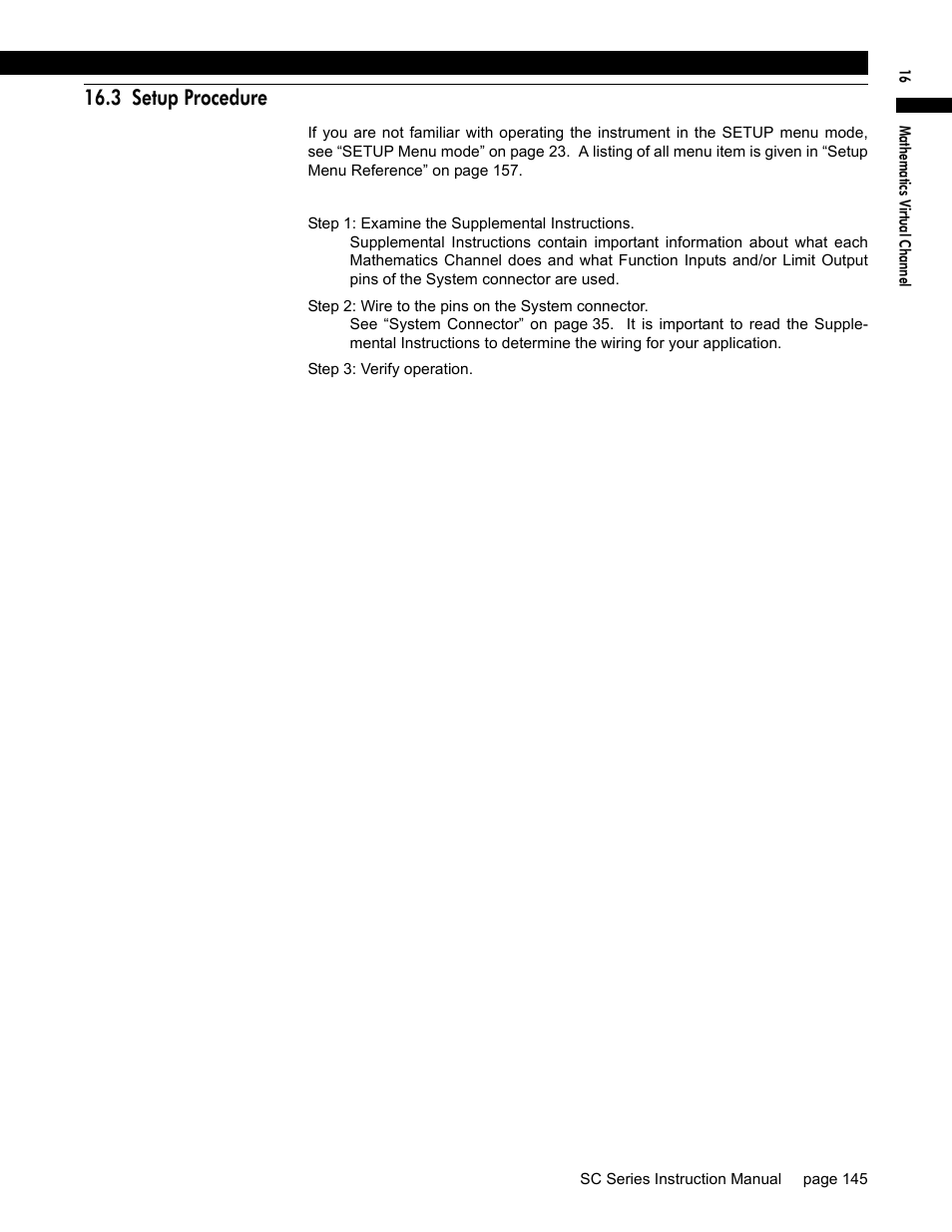 3 setup procedure | Honeywell SC1000 User Manual | Page 145 / 174
