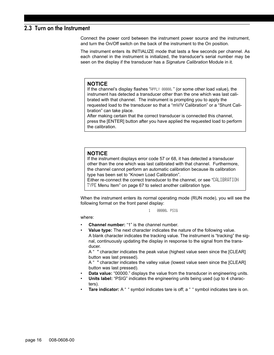 3 turn on the instrument, Notice | Honeywell SC1000 User Manual | Page 16 / 174