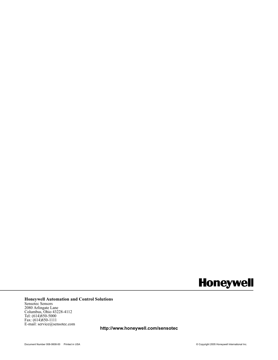 Honeywell SC1000 User Manual | Page 174 / 174
