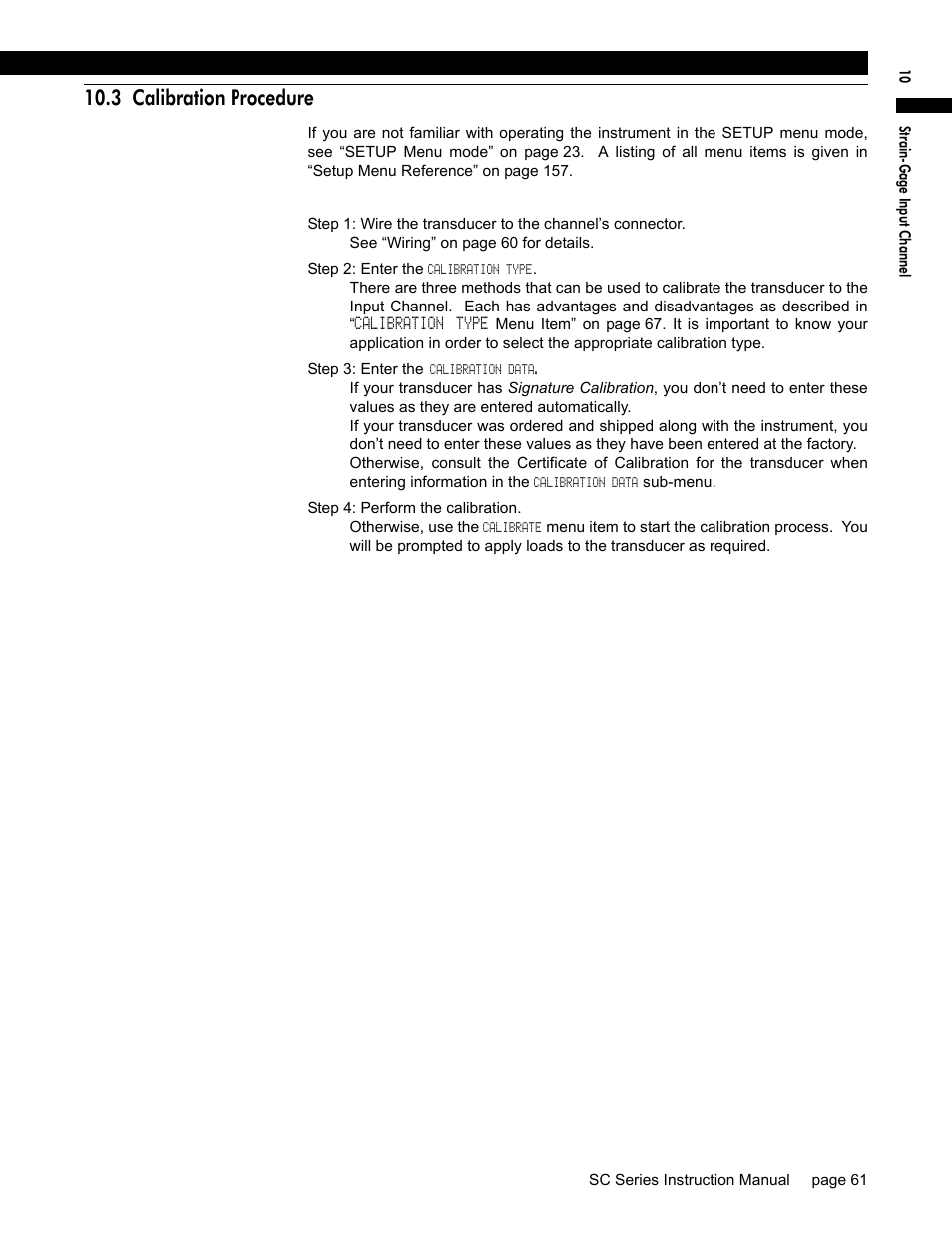 3 calibration procedure | Honeywell SC1000 User Manual | Page 61 / 174