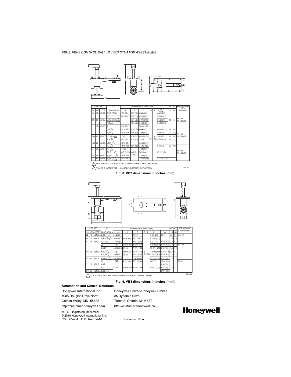 Honeywell VBN2 User Manual | Page 4 / 4