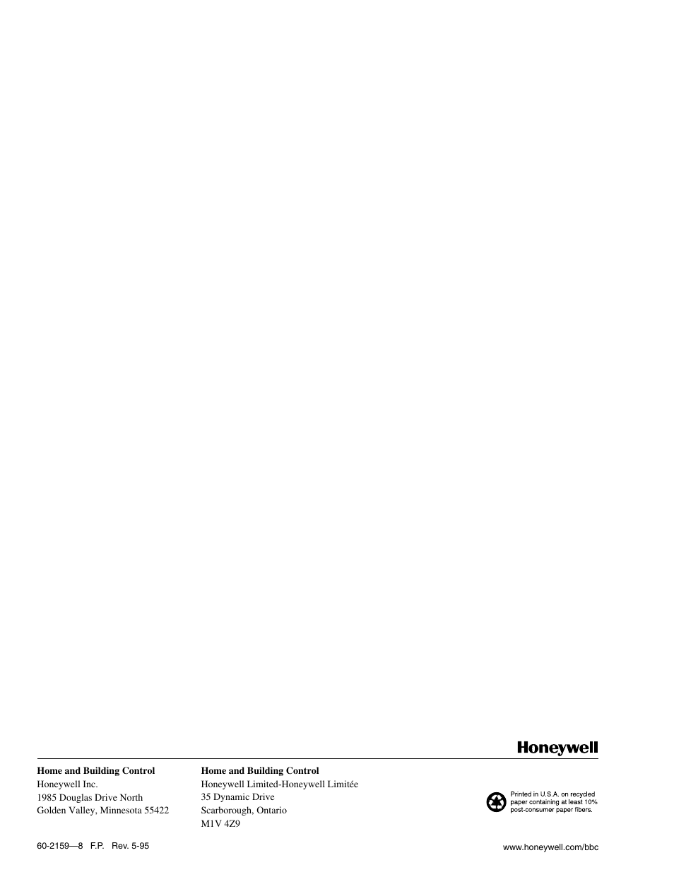Honeywell C645A-E User Manual | Page 8 / 8