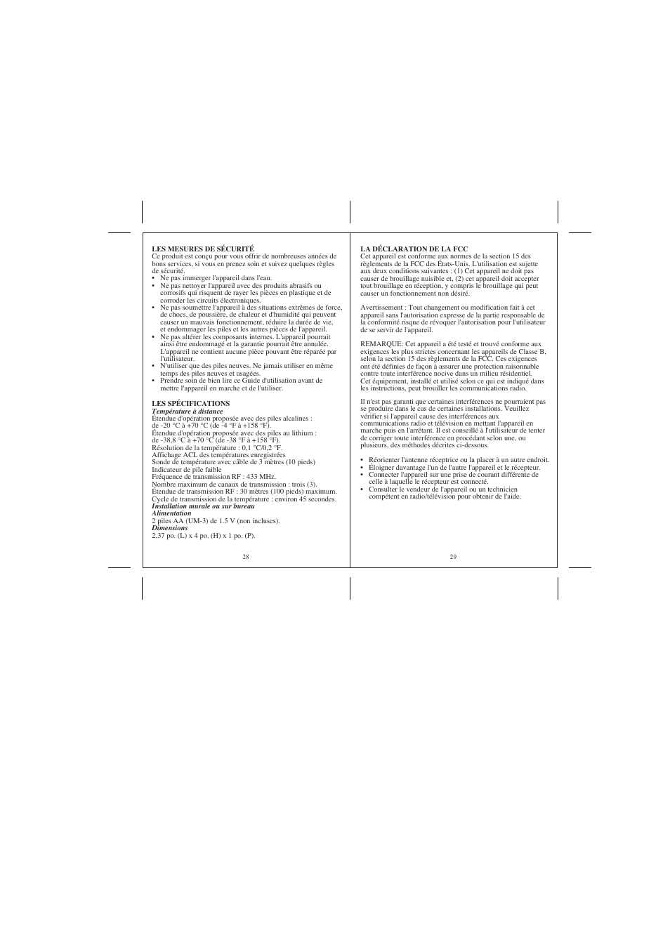 Honeywell TS13F User Manual | Page 17 / 18