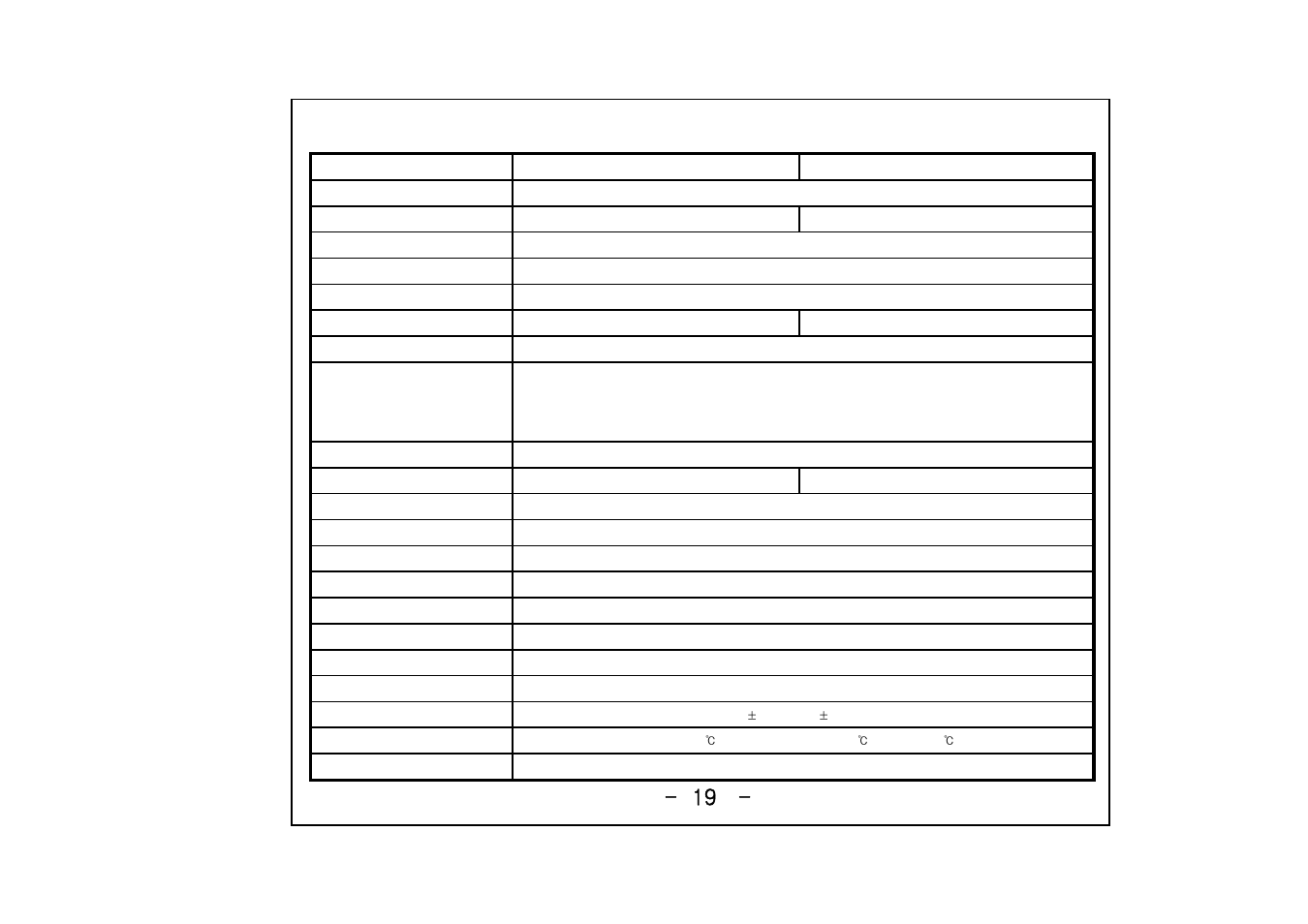 Specifications | Honeywell HCC-745NTW/PTW User Manual | Page 19 / 21