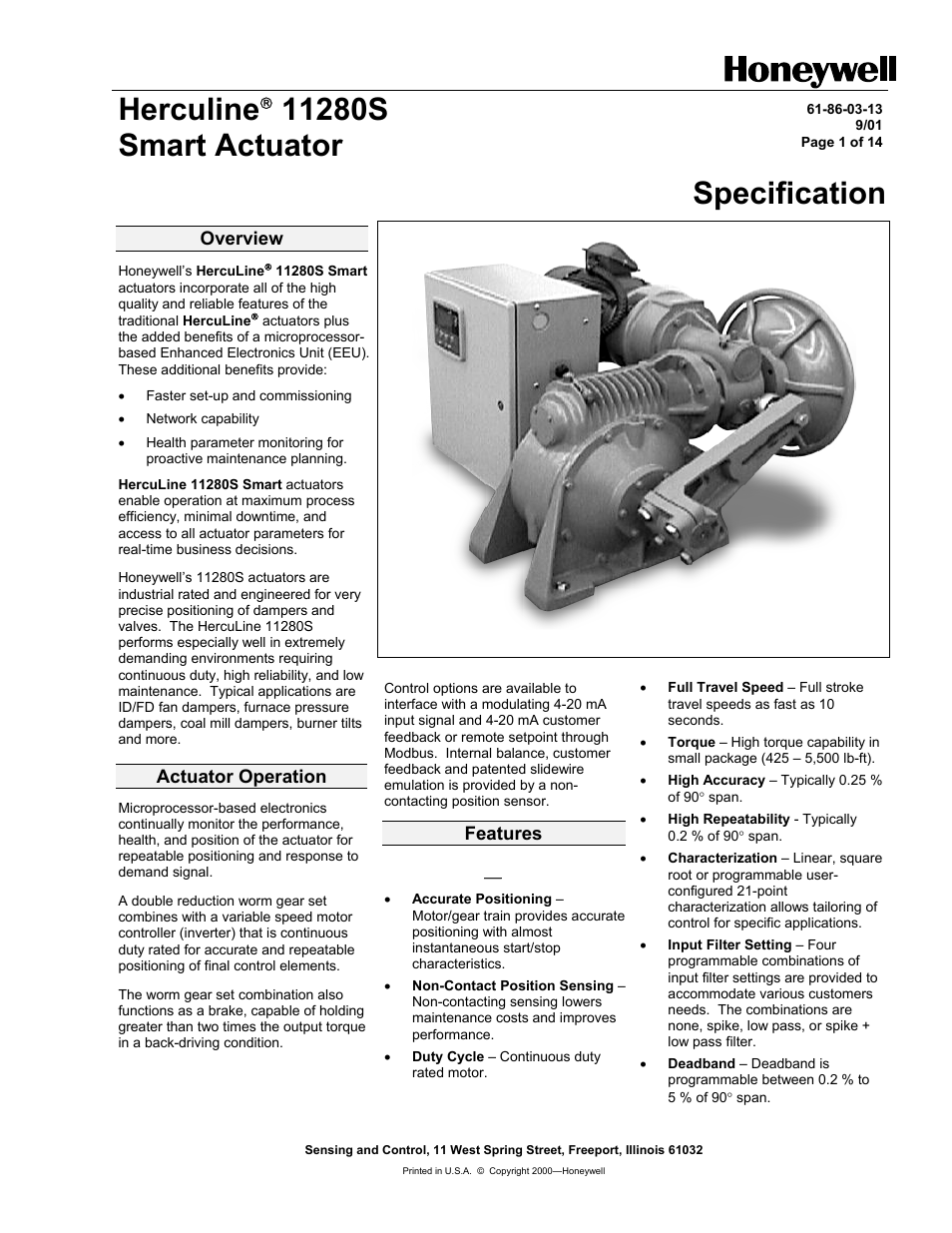 Honeywell 11280S User Manual | 14 pages