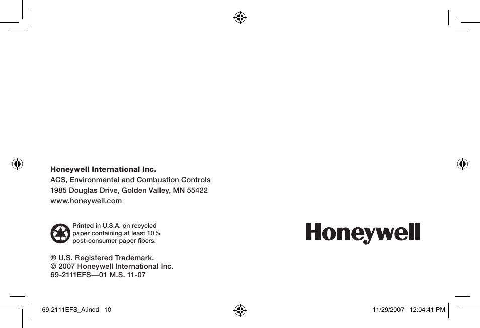 Honeywell RCWL2200A User Manual | Page 12 / 36