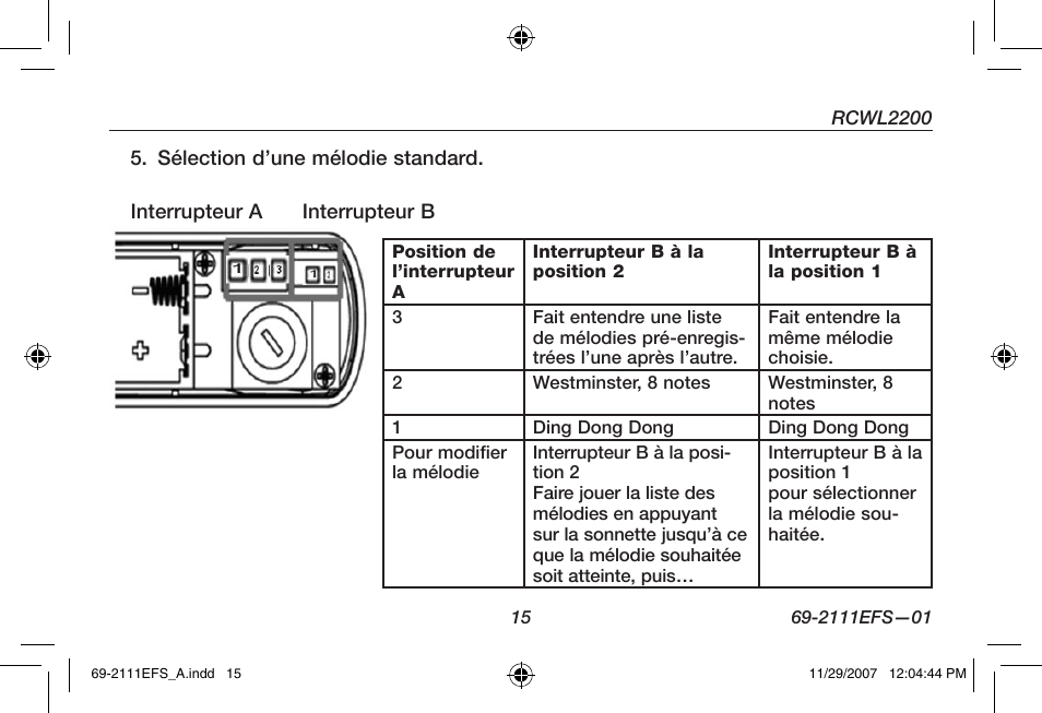 Honeywell RCWL2200A User Manual | Page 17 / 36