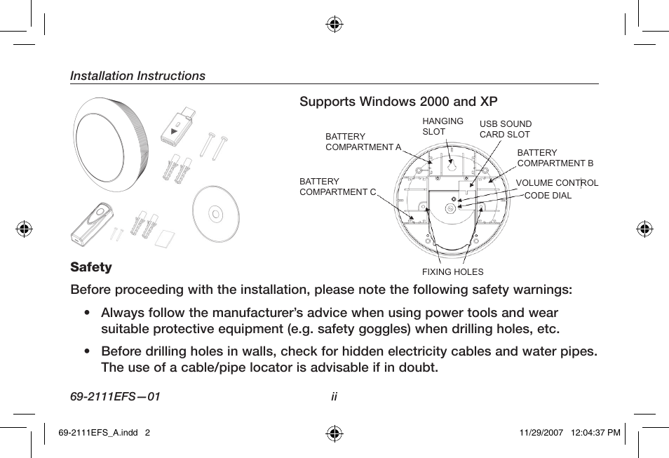 Honeywell RCWL2200A User Manual | Page 2 / 36