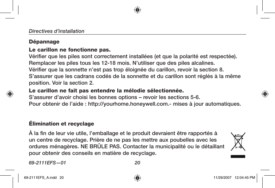Honeywell RCWL2200A User Manual | Page 22 / 36