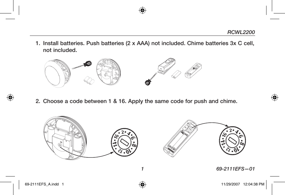 Honeywell RCWL2200A User Manual | Page 3 / 36