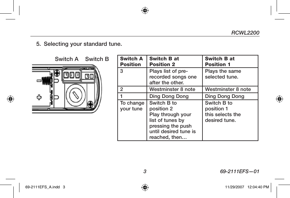 Honeywell RCWL2200A User Manual | Page 5 / 36