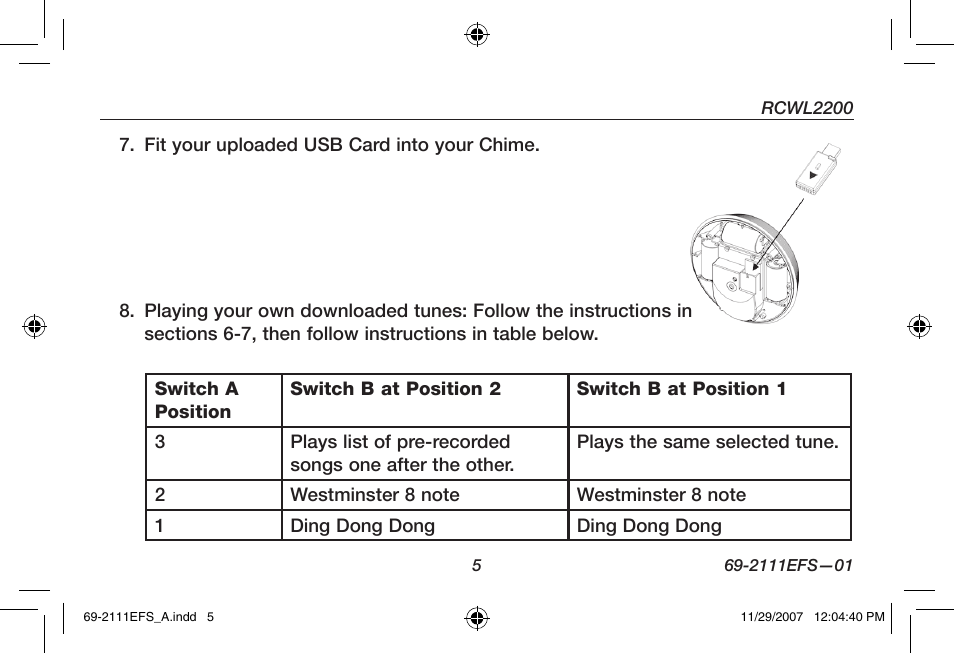 Honeywell RCWL2200A User Manual | Page 7 / 36