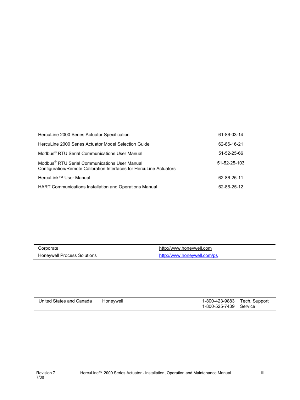 About this document, Abstract, References | Contacts | Honeywell HERCULINE 2000 User Manual | Page 3 / 128