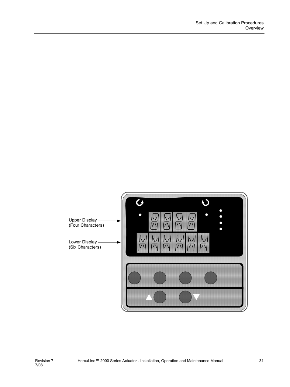 Set up and calibration procedures, Overview, Local display and keypad | Honeywell HERCULINE 2000 User Manual | Page 39 / 128
