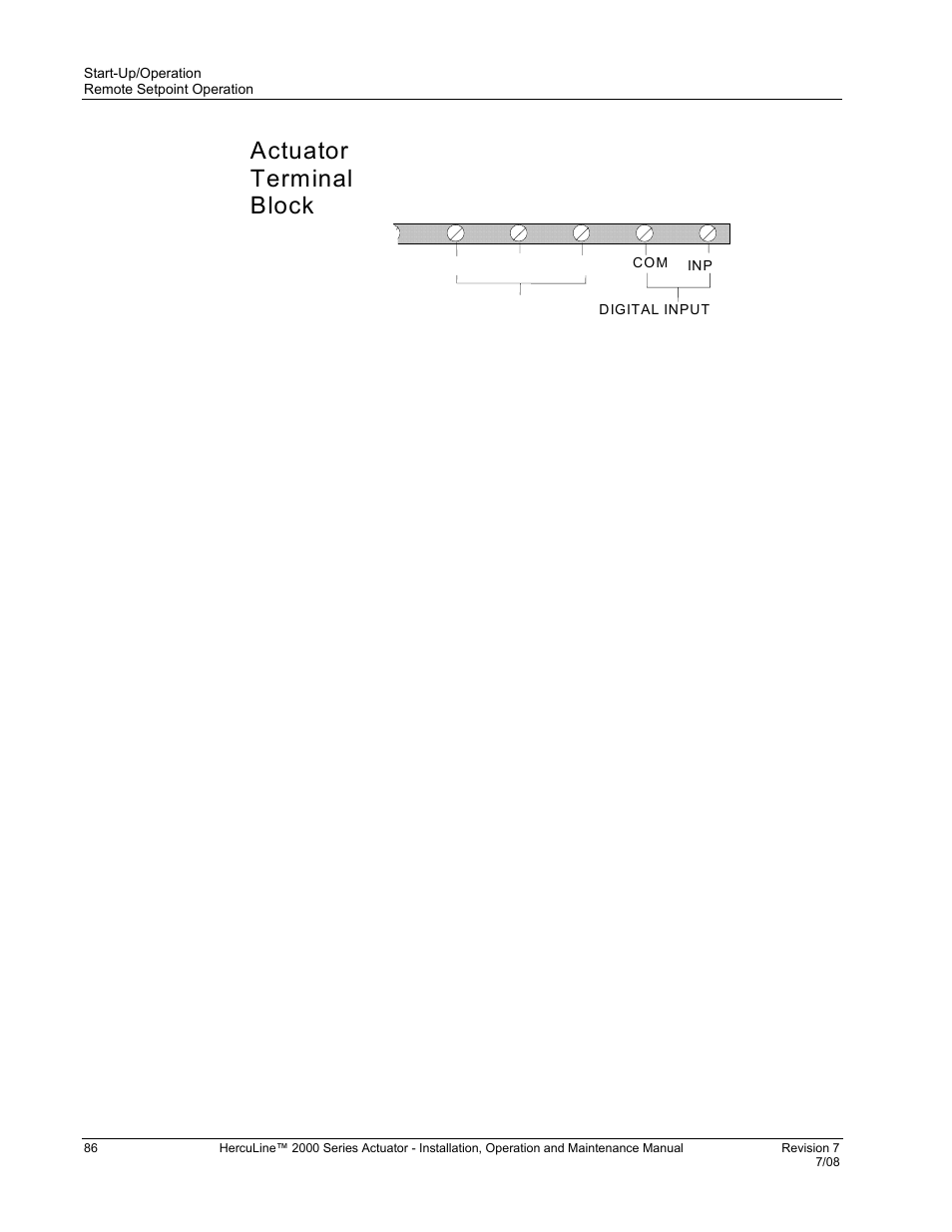 Actuator terminal block | Honeywell HERCULINE 2000 User Manual | Page 94 / 128