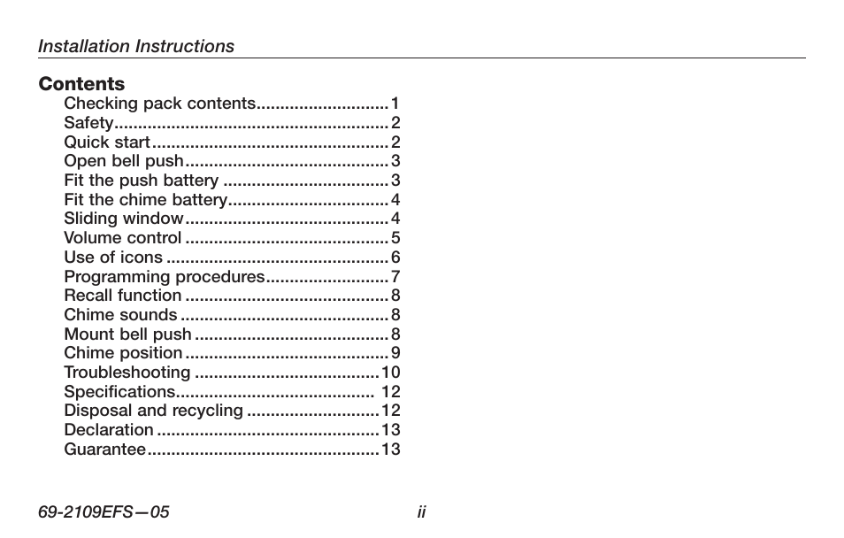 Honeywell RCWL300A User Manual | Page 2 / 48