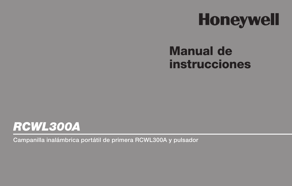 Manual de instrucciones | Honeywell RCWL300A User Manual | Page 33 / 48