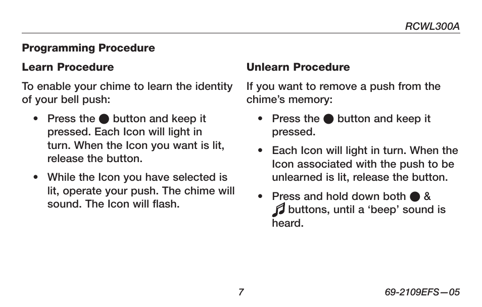 Honeywell RCWL300A User Manual | Page 9 / 48