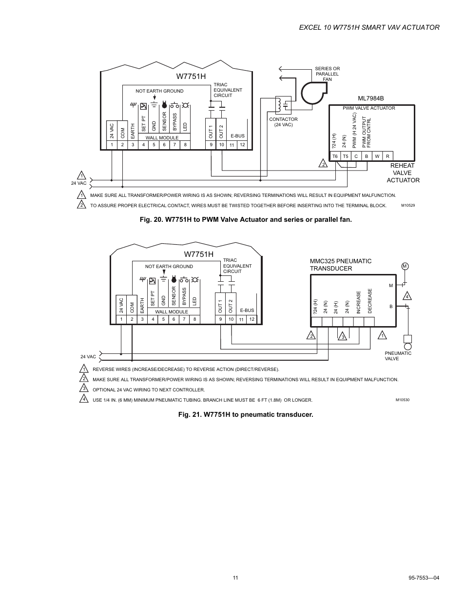 W7751h | Honeywell EXCEL 10 W7751H User Manual | Page 11 / 12