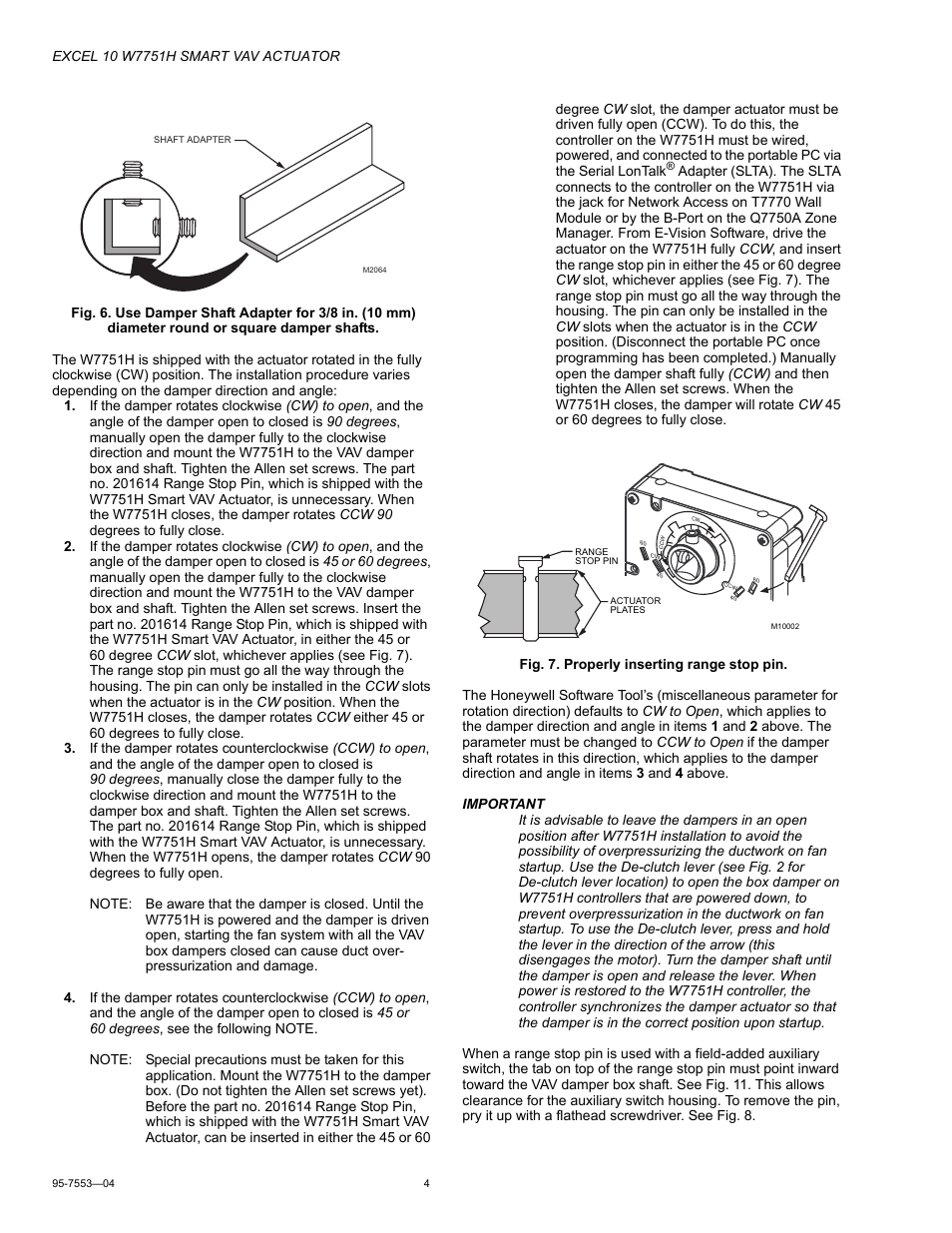 Honeywell EXCEL 10 W7751H User Manual | Page 4 / 12