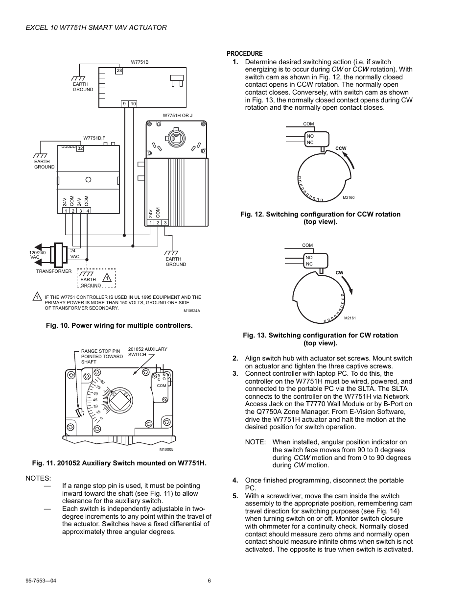 Honeywell EXCEL 10 W7751H User Manual | Page 6 / 12