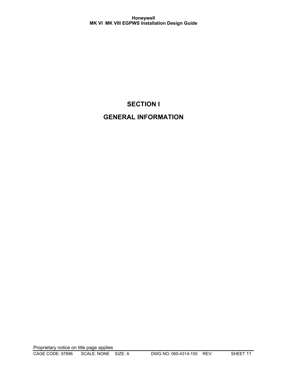 Section i | Honeywell MK VI User Manual | Page 11 / 326