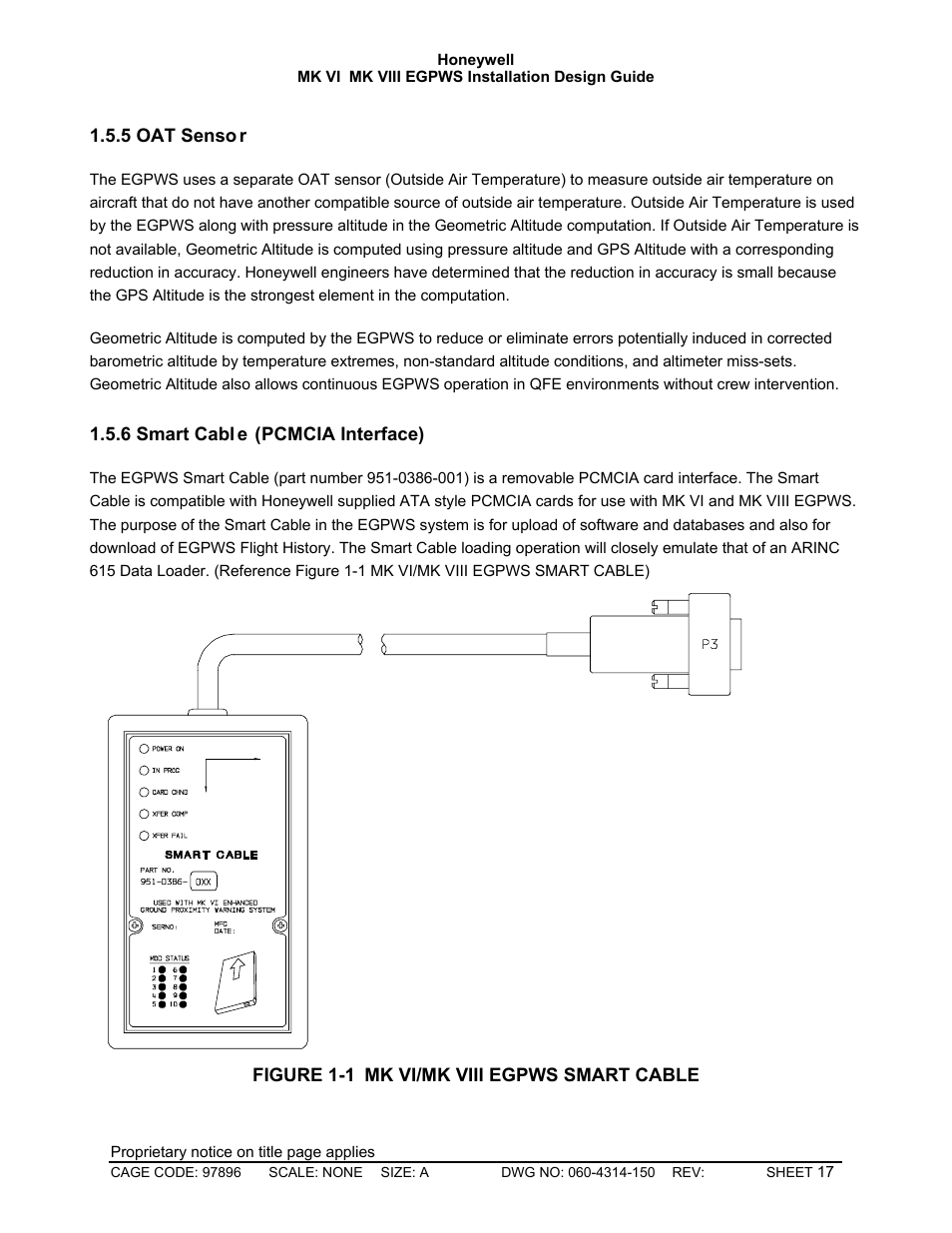 Oat sensor, Smart cable (pcmcia interface) | Honeywell MK VI User Manual | Page 17 / 326