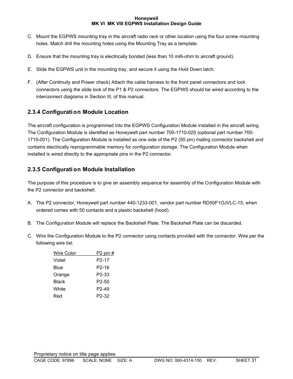 Configuration module location, Configuration module installation | Honeywell MK VI User Manual | Page 31 / 326