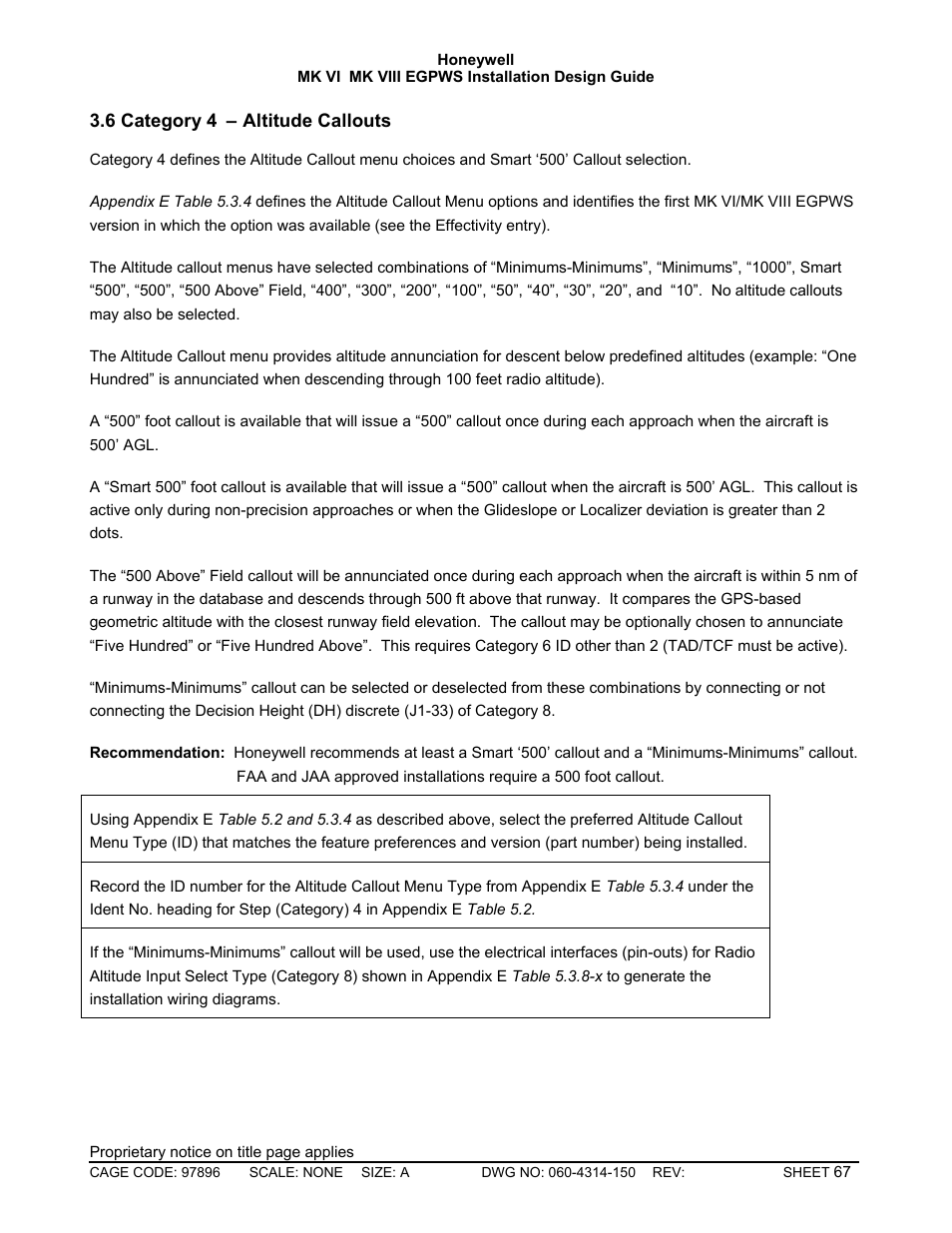 Category 4 – altitude callouts | Honeywell MK VI User Manual | Page 67 / 326