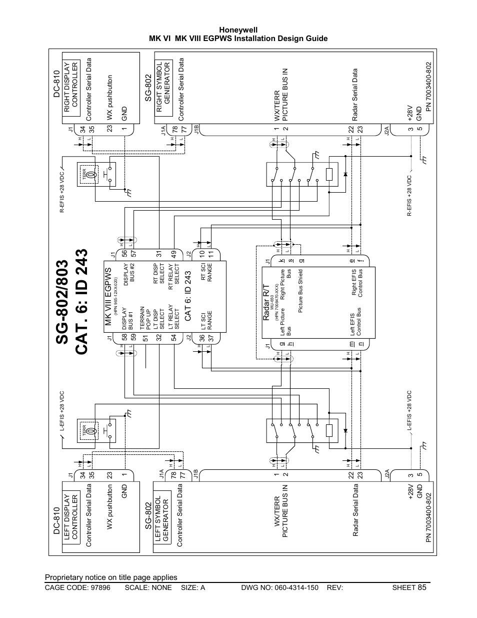 Dc -810, Sg- 8 02, Sg- 802 | Ra dar r/t m k vi ii egpw s, Ca t 6: id 243 | Honeywell MK VI User Manual | Page 85 / 326