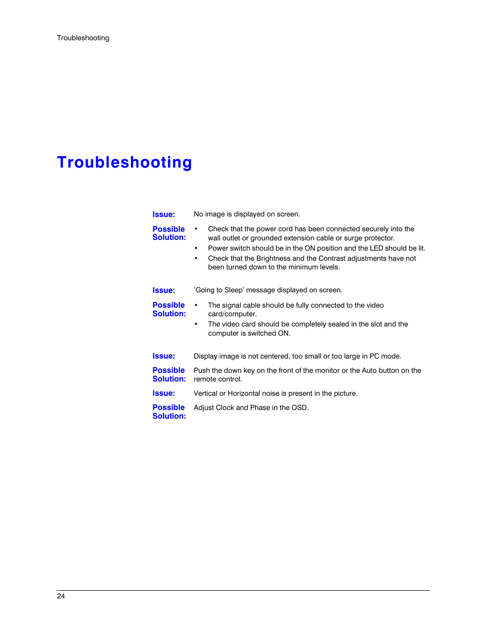 Troubleshooting | Honeywell HMLCD17e2 User Manual | Page 24 / 26
