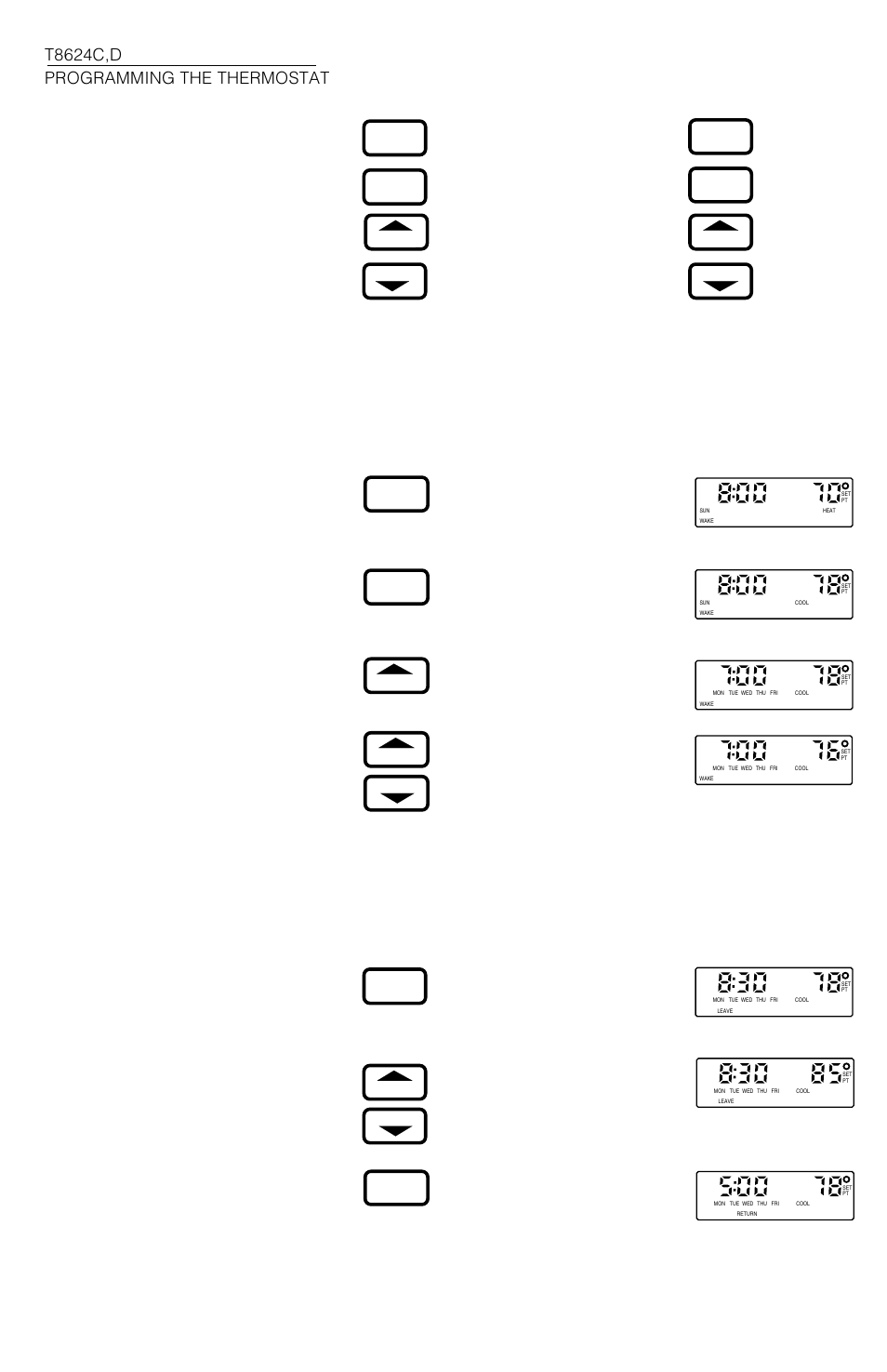 Honeywell CHRONOTHERM T8624C User Manual | Page 16 / 24