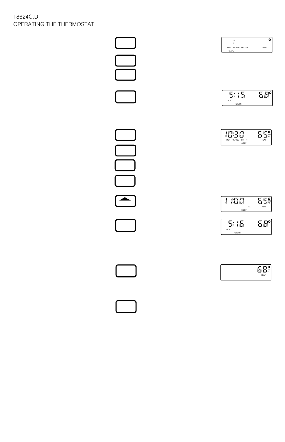 Honeywell CHRONOTHERM T8624C User Manual | Page 20 / 24