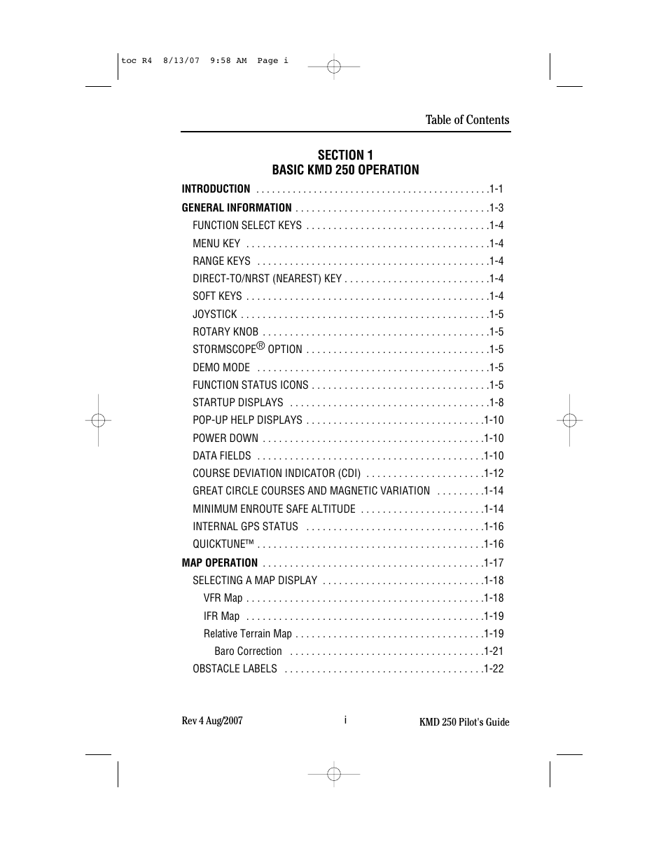 BendixKing KMD 250 User Manual | Page 10 / 274