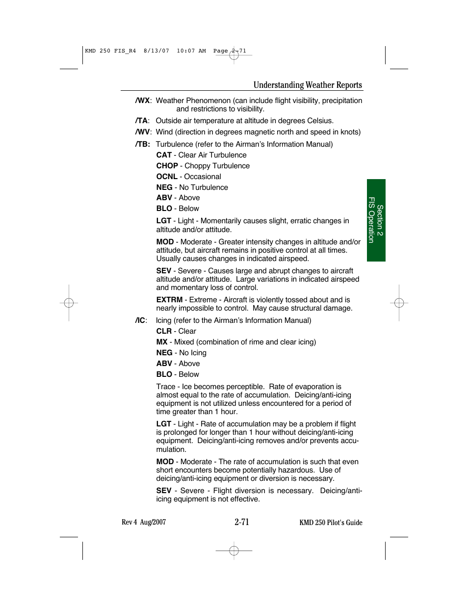 BendixKing KMD 250 User Manual | Page 190 / 274
