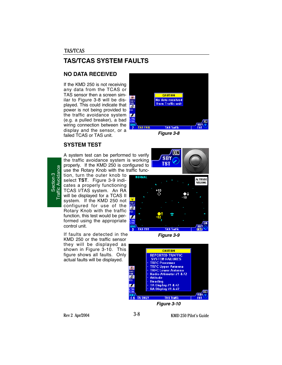 Tas/tcas system faults | BendixKing KMD 250 User Manual | Page 207 / 274