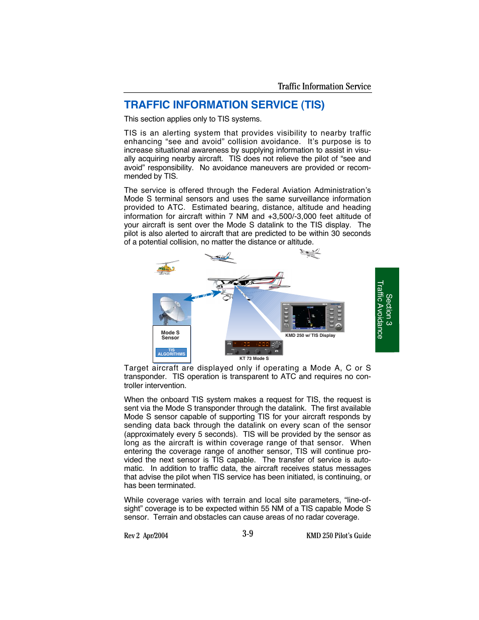 Traffic information service (tis), Traffic information service | BendixKing KMD 250 User Manual | Page 208 / 274