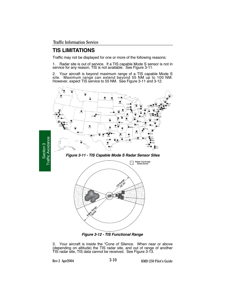 Tis limitations, Traffic information service | BendixKing KMD 250 User Manual | Page 209 / 274