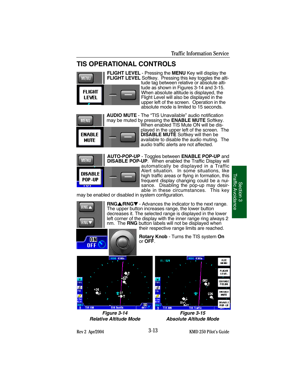 Tis operational controls | BendixKing KMD 250 User Manual | Page 212 / 274