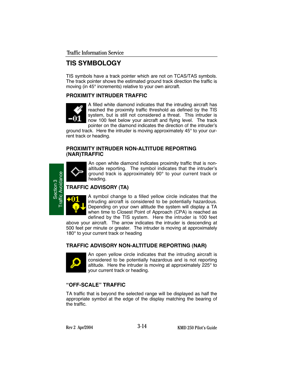 Tis symbology | BendixKing KMD 250 User Manual | Page 213 / 274