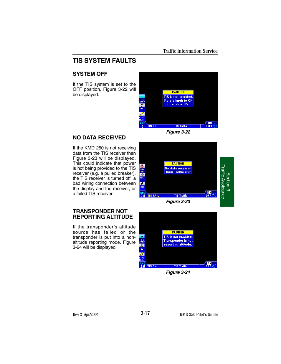 Tis system faults | BendixKing KMD 250 User Manual | Page 216 / 274