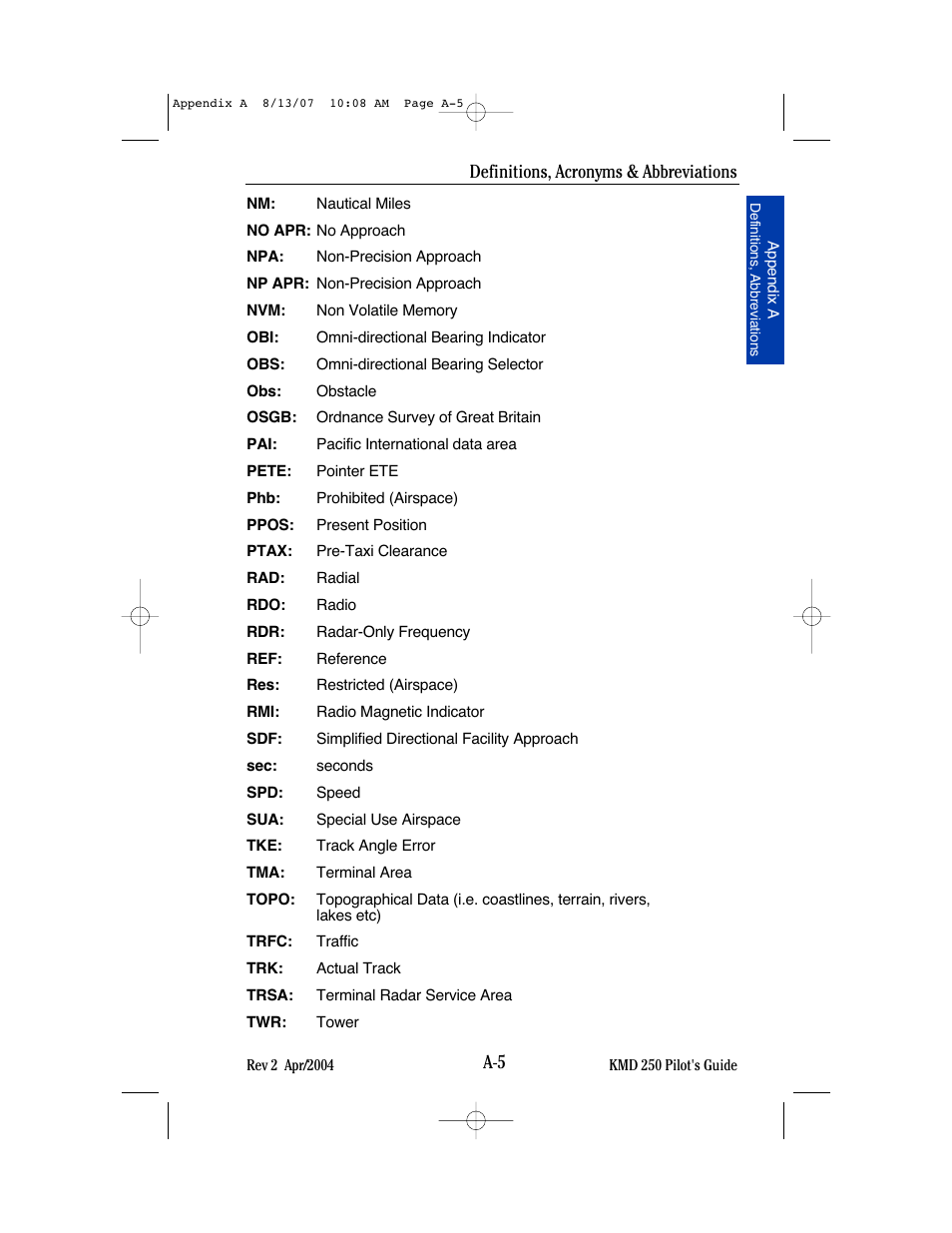 BendixKing KMD 250 User Manual | Page 232 / 274
